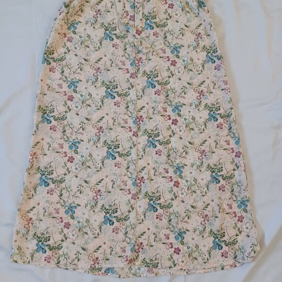 Vintage Maurices Floral Maxi Dress Pink 90s Short Sleeve Boho Summer Size 11 - Picture 6 of 12